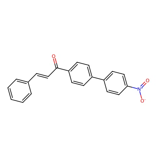1-(4'-(Hydroxy(oxido)amino)(1,1'-biphenyl)-4-yl)-3-phenyl-2-propen-1-one structure