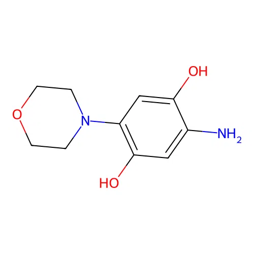 1,4-Benzenediol, 2-amino-5-(4-morpholinyl)- structure