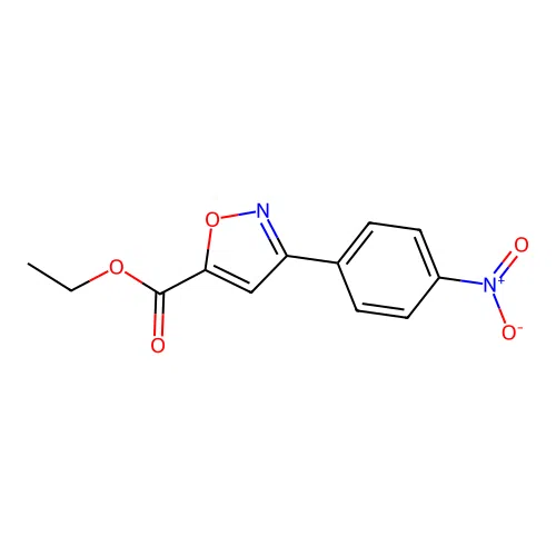 3-(4-Nitro-phenyl)-isoxazole-5-carboxylic acid ethyl ester structure