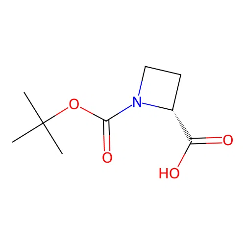 (2R)-1-[(tert-butoxy)carbonyl]azetidine-2-carboxylic acid structure