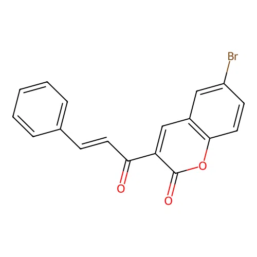 6-bromo-3-[(2E)-3-phenylprop-2-enoyl]-2H-chromen-2-one structure