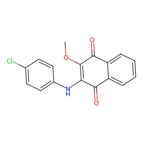 2-((4-Chlorophenyl)amino)-3-methoxynaphthalene-1,4-dione structure