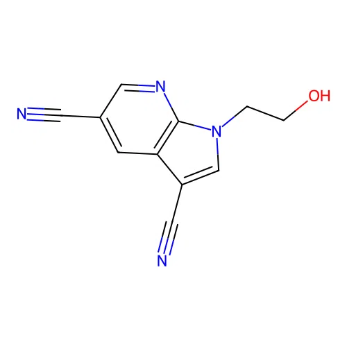 1-(2-Hydroxyethyl)-1H-pyrrolo[2,3-b]pyridine-3,5-dicarbonitrile structure