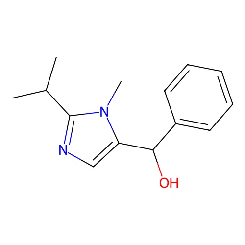 [1-methyl-2-(propan-2-yl)-1H-imidazol-5-yl](phenyl)methanol structure