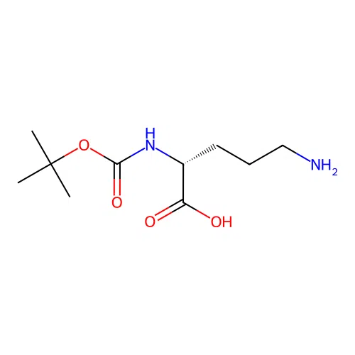 (R)-5-Amino-2-((tert-butoxycarbonyl)amino)pentanoic acid structure