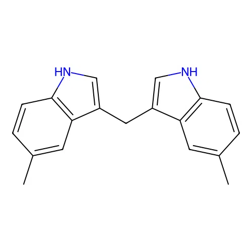 1H-Indole, 3,3'-methylenebis[5-methyl- structure