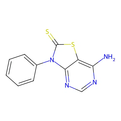 7-Amino-3-phenyl[1,3]thiazolo[4,5-d]pyrimidine-2(3H)-thione structure