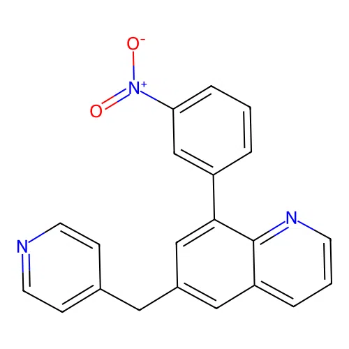 6-(4-Pyridylmethyl)-8-(3-nitrophenyl)quinoline structure