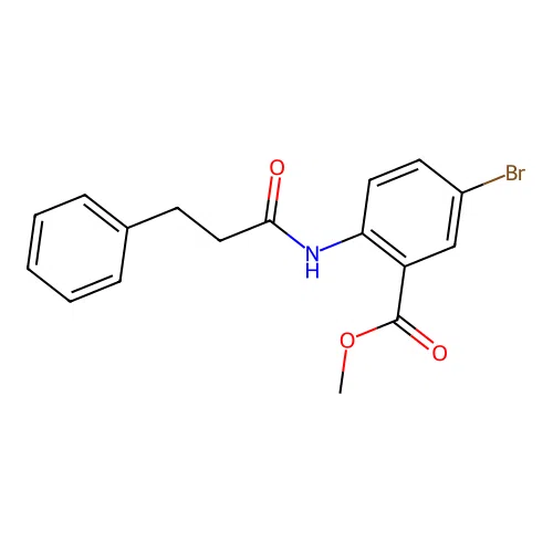 Methyl 5-bromo-2-(3-phenylpropanamido)benzoate structure