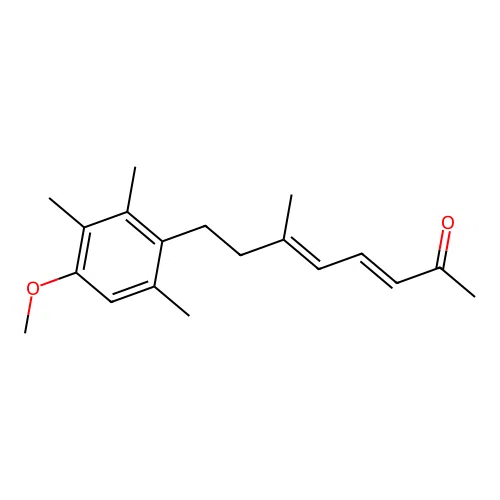 (3E,5E)-8-(4-methoxy-2,3,6-trimethylphenyl)-6-methylocta-3,5-dien-2-one structure