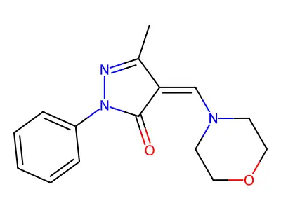 5-Methyl-4-(morpholin-4-ylmethylidene)-2-phenylpyrazol-3-one structure