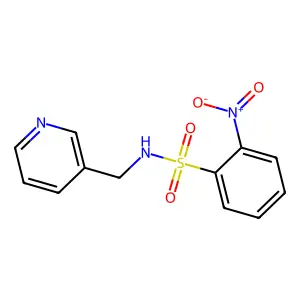 2-Nitro-N-(3-pyridinylmethyl)benzenesulfonamide structure