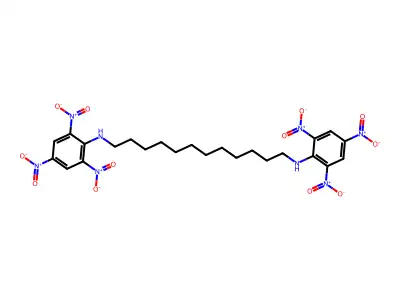 N,N'-Dodecamethylenebis(2,4,6-trintroaniline) structure