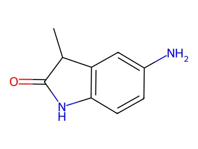 2H-Indol-2-one, 1,3-dihydro-5-amino-3-methyl- structure