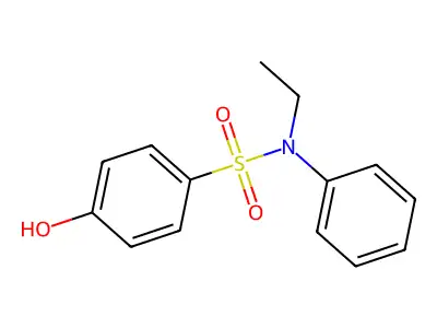 N-ethyl-4-hydroxy-N-phenylbenzene-1-sulfonamide structure