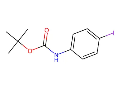 tert-butyl N-(4-iodophenyl)carbamate structure