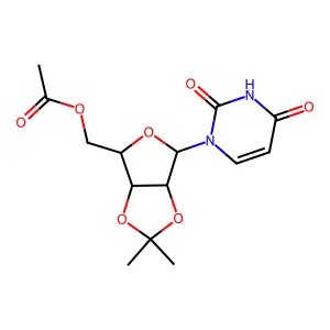 2',3'-O-(isopropylidene)uridine 5'-acetate structure