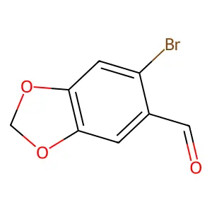 1,3-Benzodioxole-5-carboxaldehyde, 6-bromo- structure