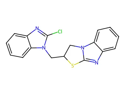 2-(1-(2-Chlorobenzimidazolyl))methyl-2,3-dihydrothiazolo(3,2-a)benzimidazole structure