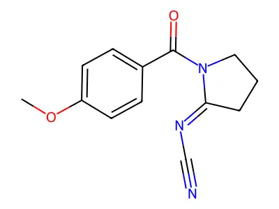 N-Cyano-1-(4-methoxybenzoyl)-2-pyrrolidinimine structure