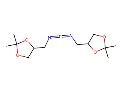 1,3-Bis(2,2-dimethyl-1,3-dioxolan-4-ylmethyl)carbodiimide structure