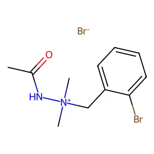 Hydrazinium, 2-acetyl-1-(o-bromobenzyl)-1,1-dimethyl-, bromide structure