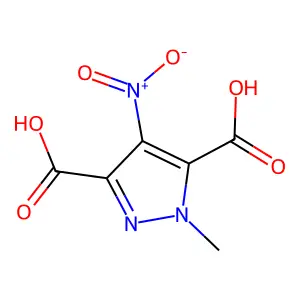 1-methyl-4-nitro-1H-pyrazole-3,5-dicarboxylic acid structure