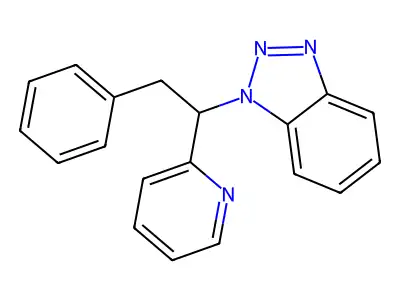 1-[2-Phenyl-1-(pyridin-2-yl)ethyl]-1H-1,2,3-benzotriazole structure