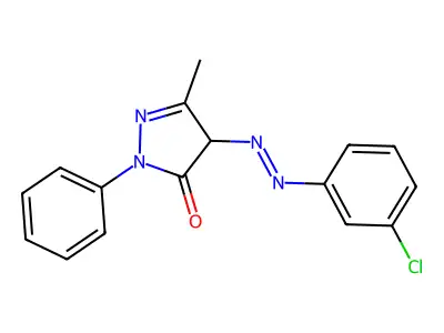4-((3-Chlorophenyl)diazenyl)-5-methyl-2-phenyl-2,4-dihydro-3H-pyrazol-3-one structure