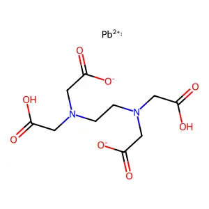 Acetic acid, (ethylenedinitrilo)tetra-, lead(II) complex structure