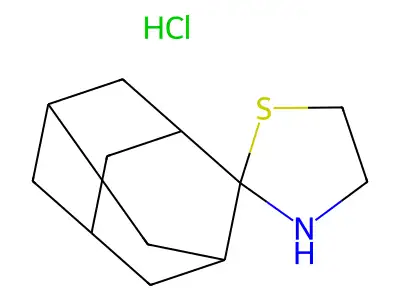 Spiro(thiazolidine-2,2'-tricyclo(3.3.1.1(sup 3,7))decane), hydrochloride structure