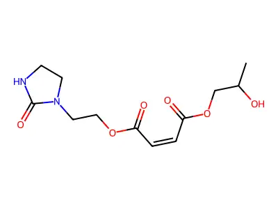 4-O-(2-hydroxypropyl) 1-O-[2-(2-oxoimidazolidin-1-yl)ethyl] but-2-enedioate structure