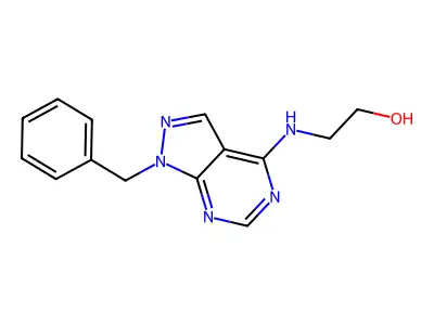 2-[(1-Benzylpyrazolo[3,4-d]pyrimidin-4-yl)amino]ethanol structure