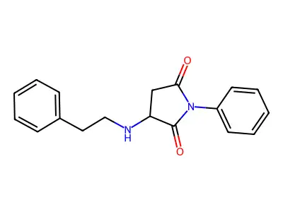 1-Phenyl-3-[(2-phenylethyl)amino]-2,5-pyrrolidinedione structure
