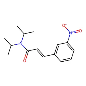 (E)-3-(3-nitrophenyl)-N,N-di(propan-2-yl)prop-2-enamide structure