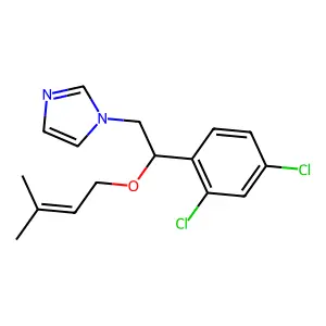 1H-Imidazole, 1-(2-(2,4-dichlorophenyl)-((3-methyl-2-butenyl)oxy)ethyl)- structure