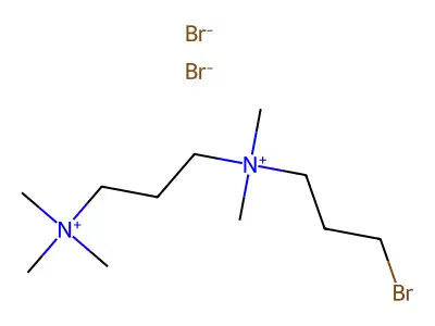N-(3-Bromopropyl)-N,N,N',N',N'-pentamethyl-1,3-propanediaminium dibromide structure