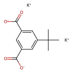 1,3-Benzenedicarboxylic acid, 5-(1,1-dimethylethyl)-, potassium salt (1:2) structure