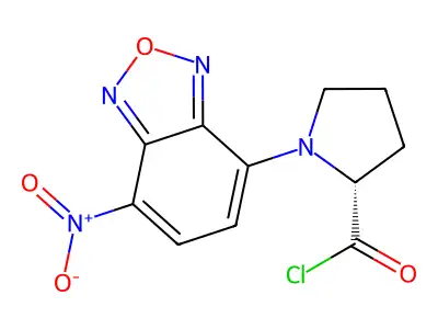 1-(4-Nitro-2,1,3-benzoxadiazol-7-yl)pyrrolidine-2-carbonyl chloride structure