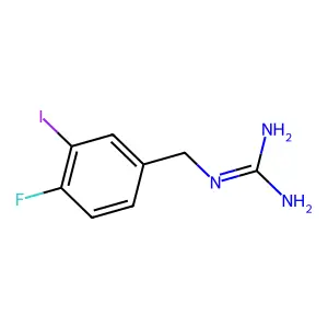 2-[(4-(18F)fluoro-3-iodophenyl)methyl]guanidine structure
