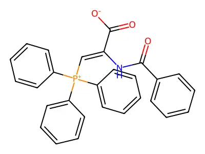2-(Benzoylamino)-3-(triphenylphosphonio)acrylate structure