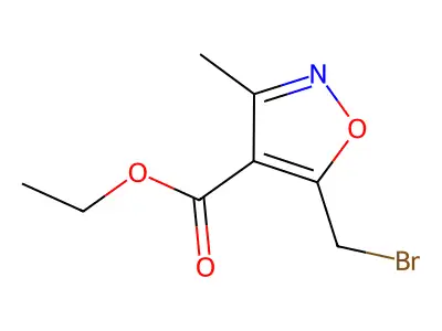 Ethyl 5-(bromomethyl)-3-methyl-1,2-oxazole-4-carboxylate structure