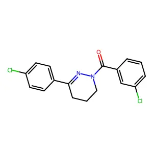 (3-chlorophenyl)[3-(4-chlorophenyl)-5,6-dihydro-1(4H)-pyridazinyl]methanone structure