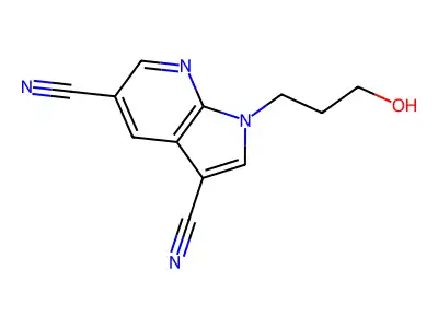 1-(3-Hydroxypropyl)-1H-pyrrolo[2,3-b]pyridine-3,5-dicarbonitrile structure