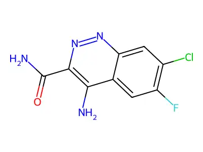 3-Cinnolinecarboxamide, 4-amino-7-chloro-6-fluoro- structure