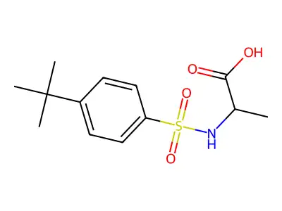 ((4-(Tert-butyl)phenyl)sulfonyl)alanine structure