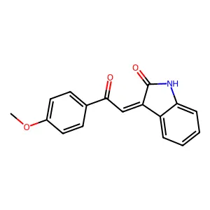 (Z)-3-(2-(4-methoxyphenyl)-2-oxoethylidene)indolin-2-one structure