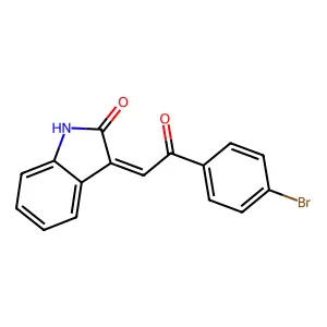 (3Z)-3-[2-(4-bromophenyl)-2-oxoethylidene]-1,3-dihydro-2H-indol-2-one structure