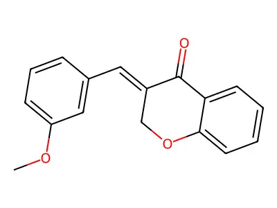 3-[(3-methoxyphenyl)methylidene]-3,4-dihydro-2H-1-benzopyran-4-one structure