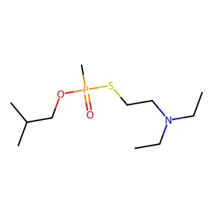 S-(2-(Diethylamino)ethyl) O-(2-methylpropyl) P-methylphosphonothioate structure